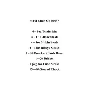 Mini Side of Beef
